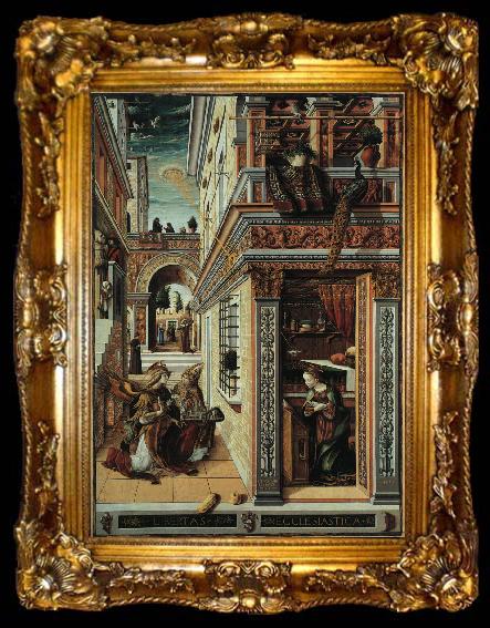 framed  Carlo Crivelli Annunciation with Saint Emidius, ta009-2
